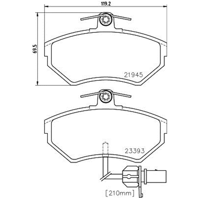 Hella Bremsbel?ge vorne Audi A4 VW Passat von HELLA