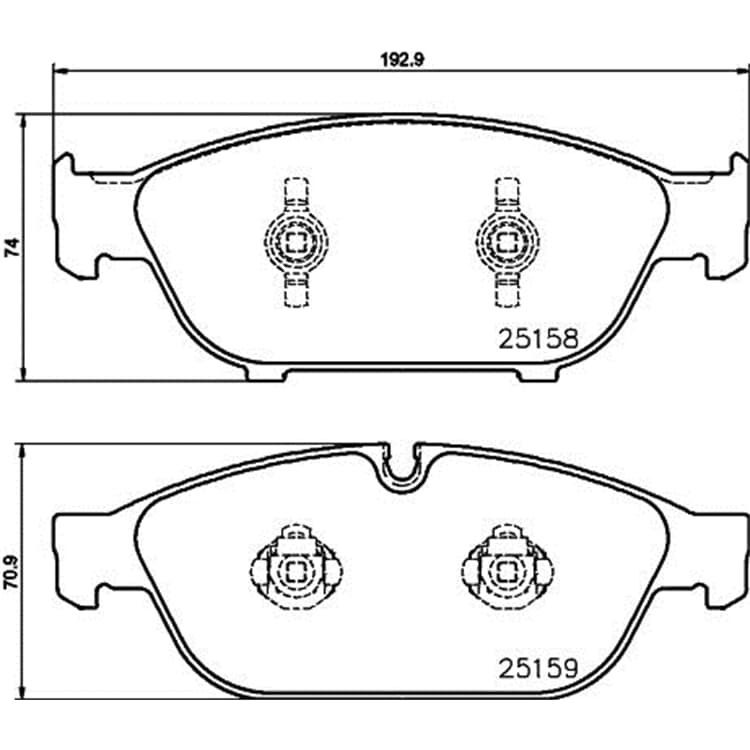 Hella Bremsbel?ge vorne Audi A6 A7 A8 von HELLA