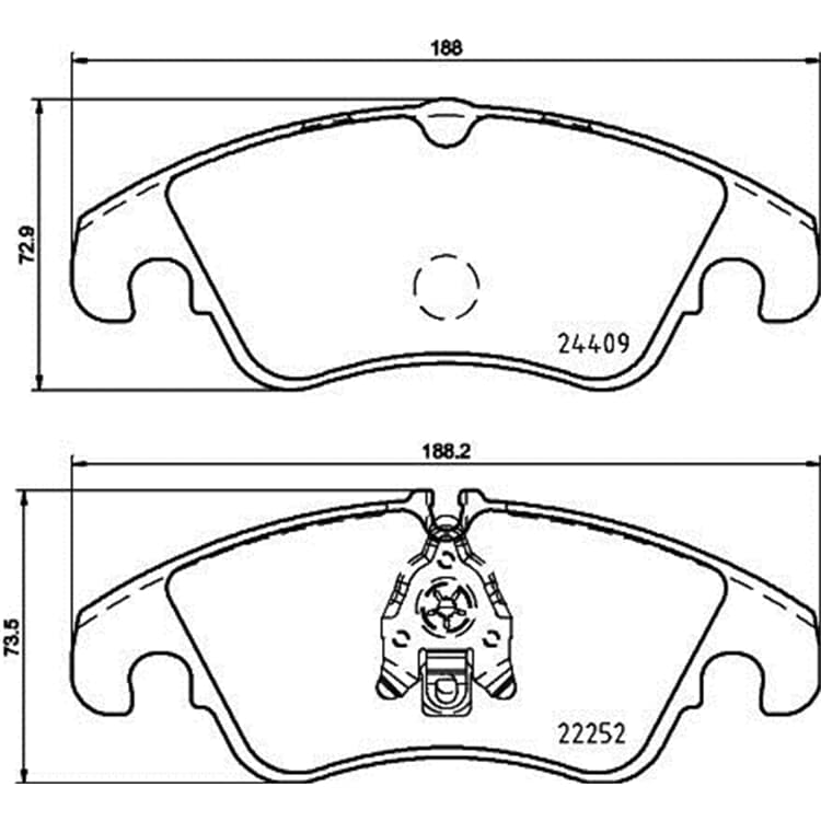 Hella Bremsbel?ge vorne Audi A6 A7 Q5 von HELLA