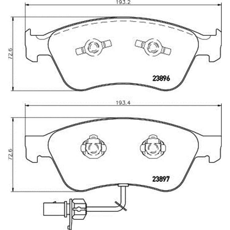 Hella Bremsbel?ge vorne Audi A6 A8 VW Phaeton von HELLA