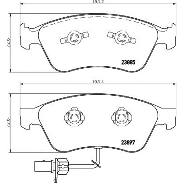 Hella Bremsbel?ge vorne Audi A6 A8 von HELLA