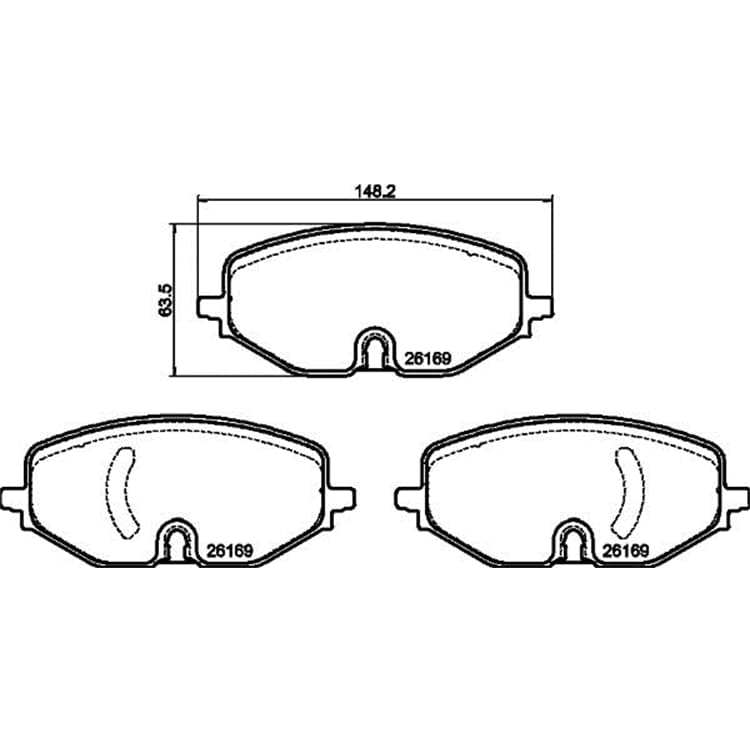 Hella Bremsbel?ge vorne Audi CUPRA Ford Seat Skoda VW von HELLA