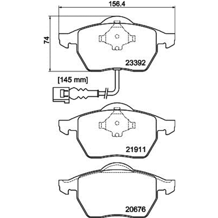 Hella Bremsbel?ge vorne Audi Seat Skoda VW von HELLA