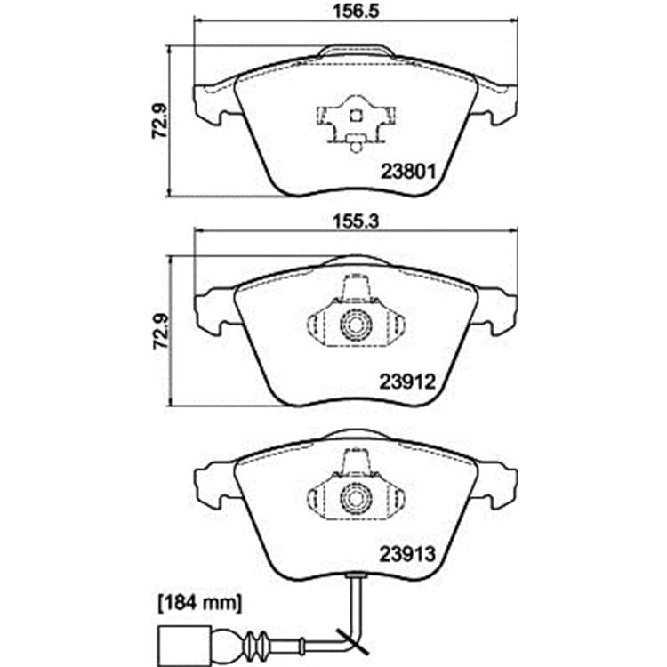 Hella Bremsbel?ge vorne Audi Seat Skoda VW von HELLA