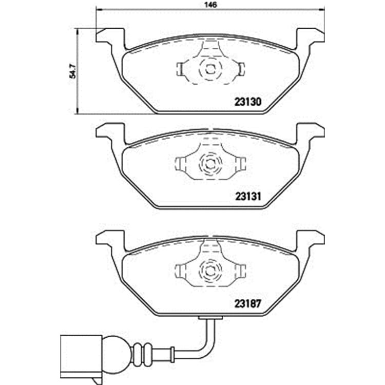 Hella Bremsbel?ge vorne Audi Seat Skoda VW von HELLA