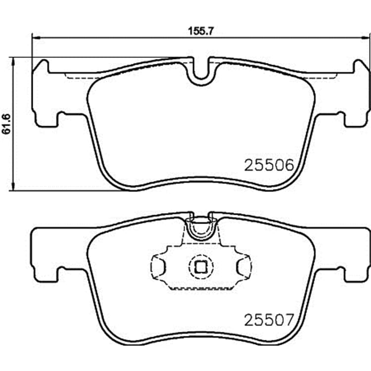 Hella Bremsbel?ge vorne BMW 1er 2er 3er 4er von HELLA