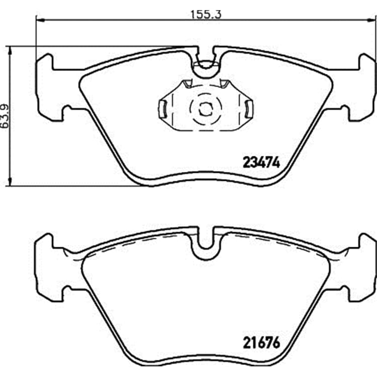 Hella Bremsbel?ge vorne BMW 3er 5er Z3 Z4 von HELLA