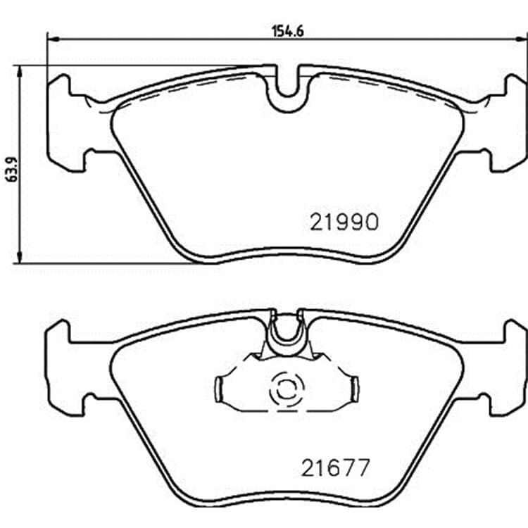 Hella Bremsbel?ge vorne BMW 5er von HELLA