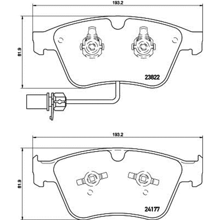 Hella Bremsbel?ge vorne Bentley Continental Flying Spur von HELLA