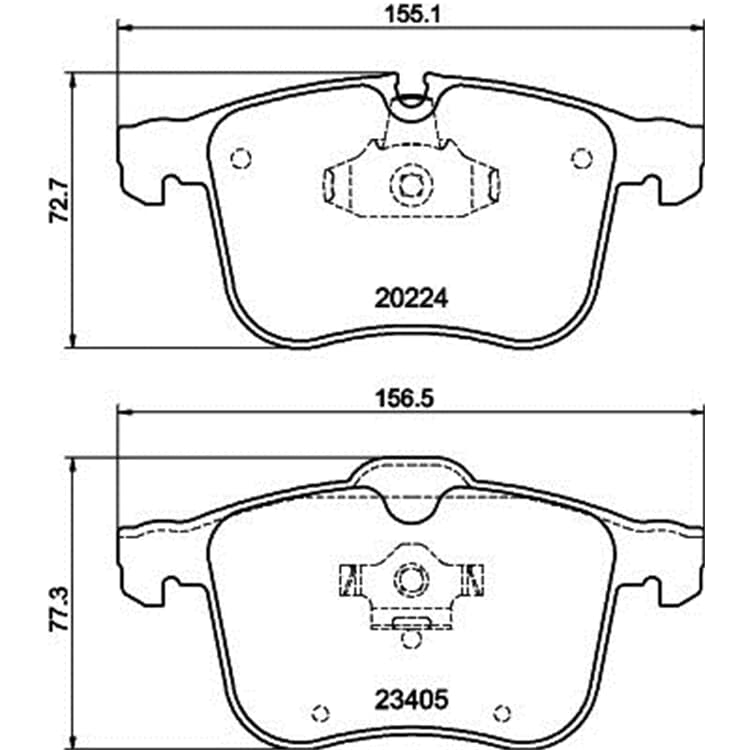 Hella Bremsbel?ge vorne Cadillac Bls Opel Signum Vectra Saab 9-3 9-3x von HELLA