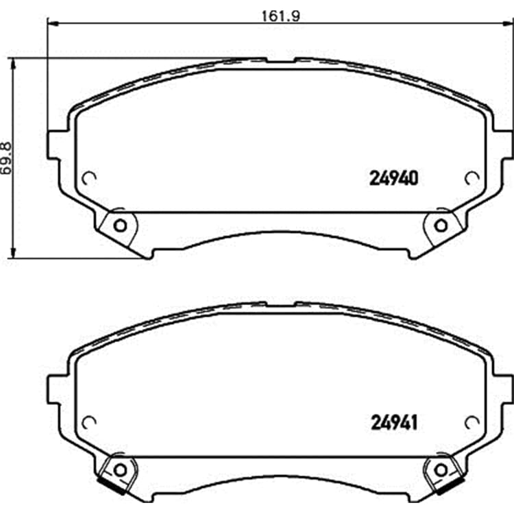 Hella Bremsbel?ge vorne Cadillac Cts von HELLA