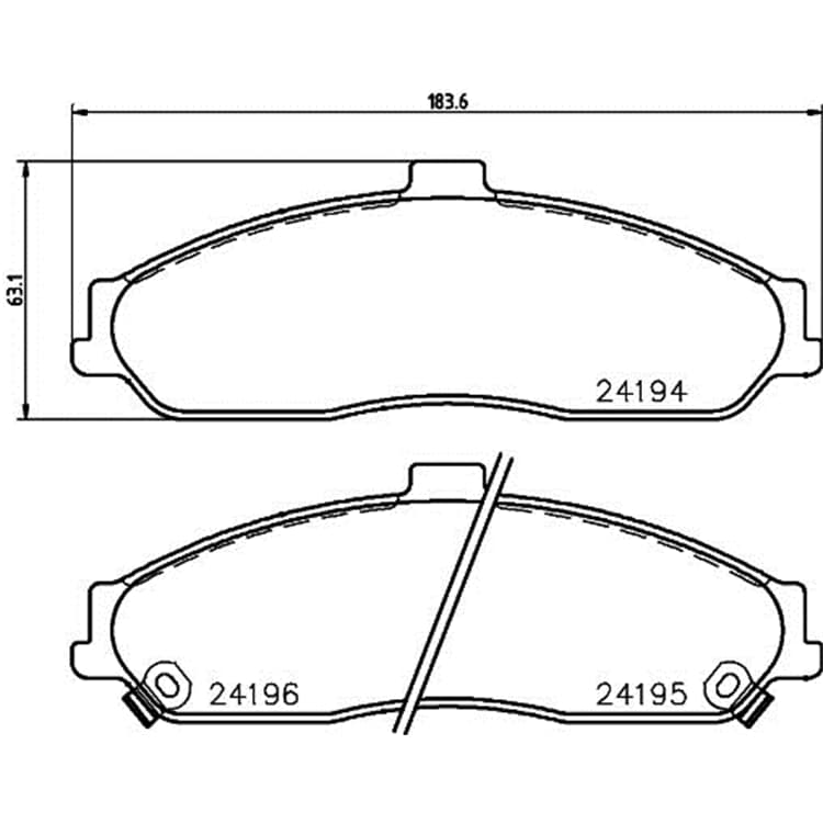 Hella Bremsbel?ge vorne Cadillac Xlr Chevrolet Corvette von HELLA