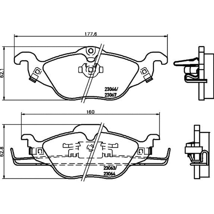 Hella Bremsbel?ge vorne Chevrolet Corsa Opel Astra von HELLA