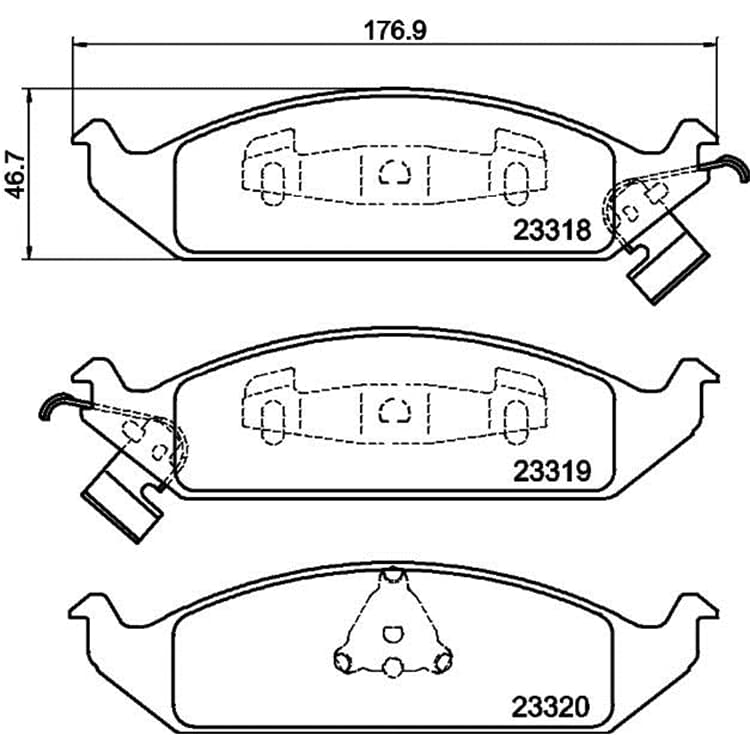 Hella Bremsbel?ge vorne Chrysler Cirrus Stratus Dodge Stratus von HELLA