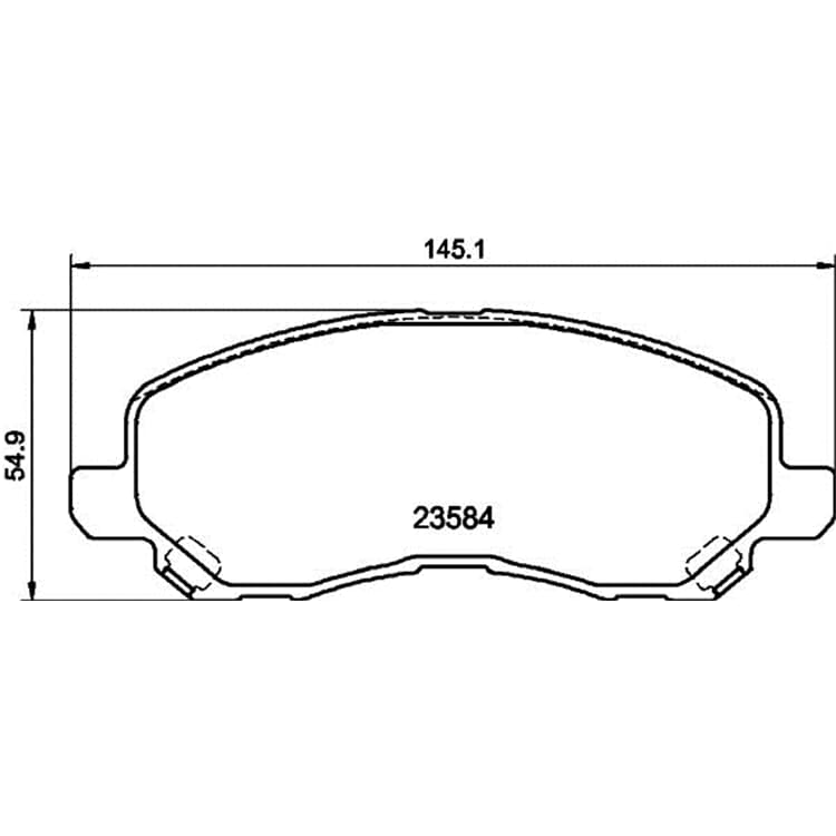 Hella Bremsbel?ge vorne Chrysler Citroen Dodge Jeep Mitsubishi Peugeot von HELLA