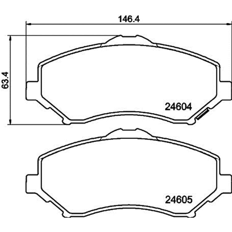 Hella Bremsbel?ge vorne Chrysler Dodge Fiat Jeep VW von HELLA