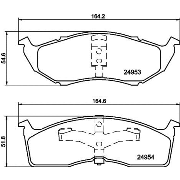 Hella Bremsbel?ge vorne Chrysler Grand Voyager Dodge Caravan von HELLA