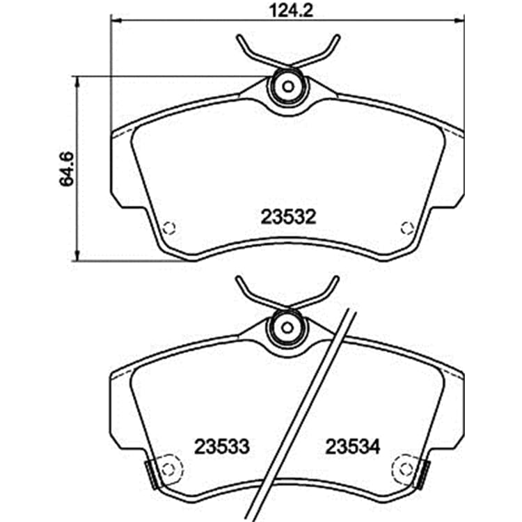 Hella Bremsbel?ge vorne Chrysler Pt von HELLA