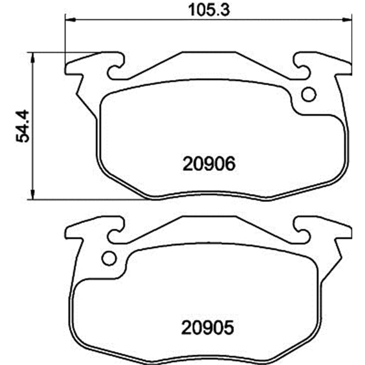 Hella Bremsbel?ge vorne Citroen Ax Saxo Peugeot 106 von HELLA