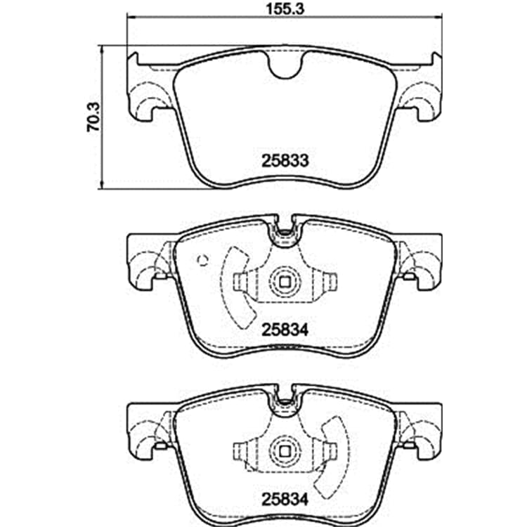 Hella Bremsbel?ge vorne Citroen C4 Grand Peugeot 308 von HELLA