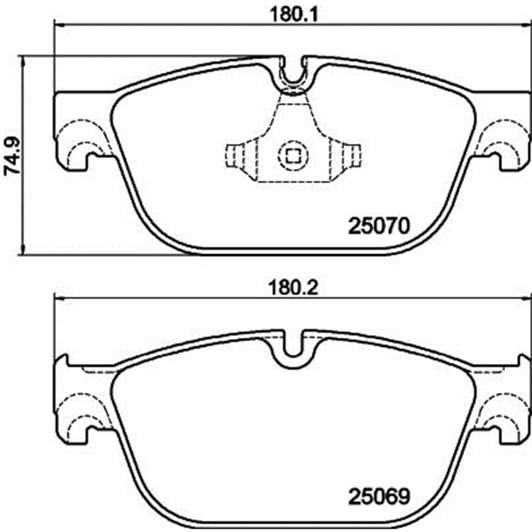 Hella Bremsbel?ge vorne Citroen C5 C6 Ds4 Ds5 DS Ds Peugeot 308 508 Rcz von HELLA