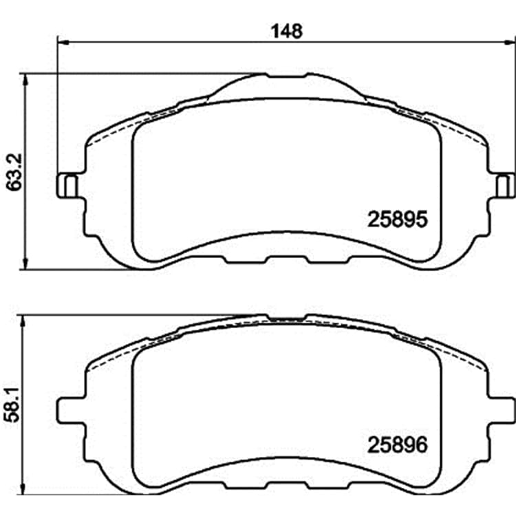 Hella Bremsbel?ge vorne Citroen Fiat Opel Peugeot Toyota von HELLA