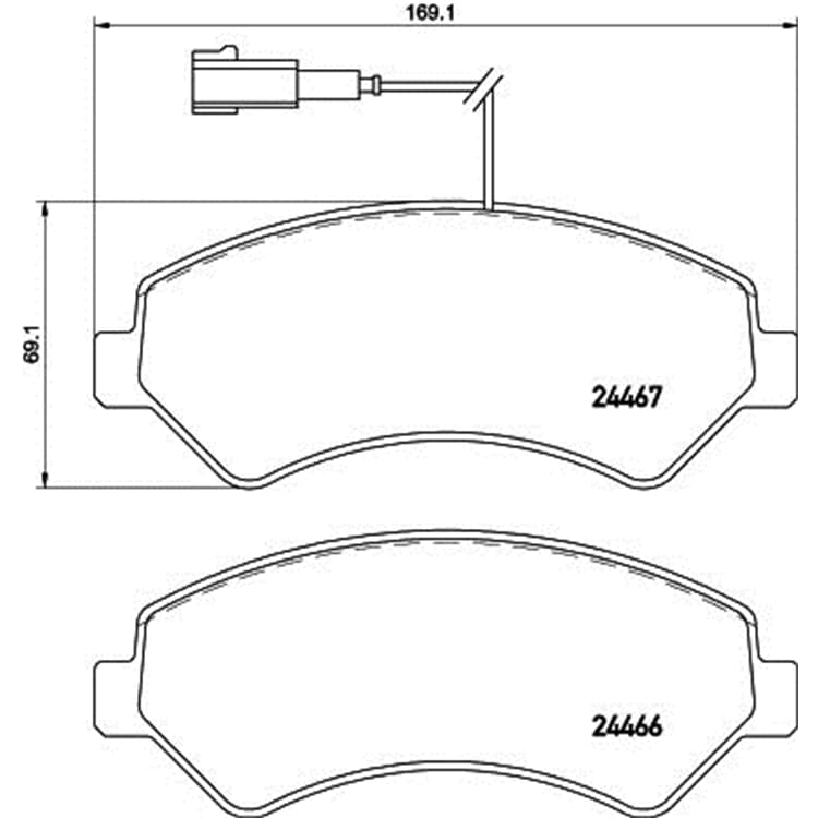 Hella Bremsbel?ge vorne Citroen Fiat Opel Peugeot von HELLA