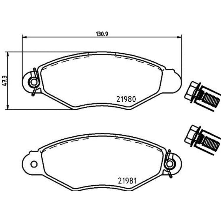 Hella Bremsbel?ge vorne Citroen Fiat Peugeot von HELLA