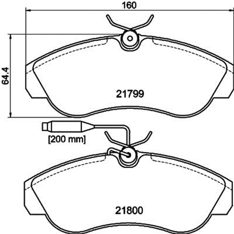 Hella Bremsbel?ge vorne Citroen Jumper Fiat Ducato Peugeot Boxer von HELLA