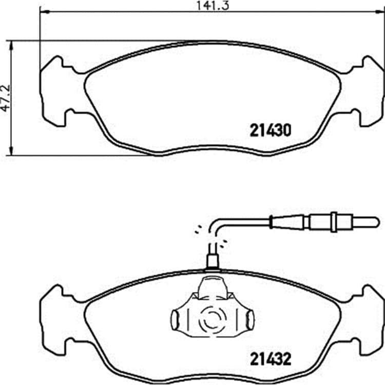 Hella Bremsbel?ge vorne Citroen Saxo Peugeot 106 306 von HELLA