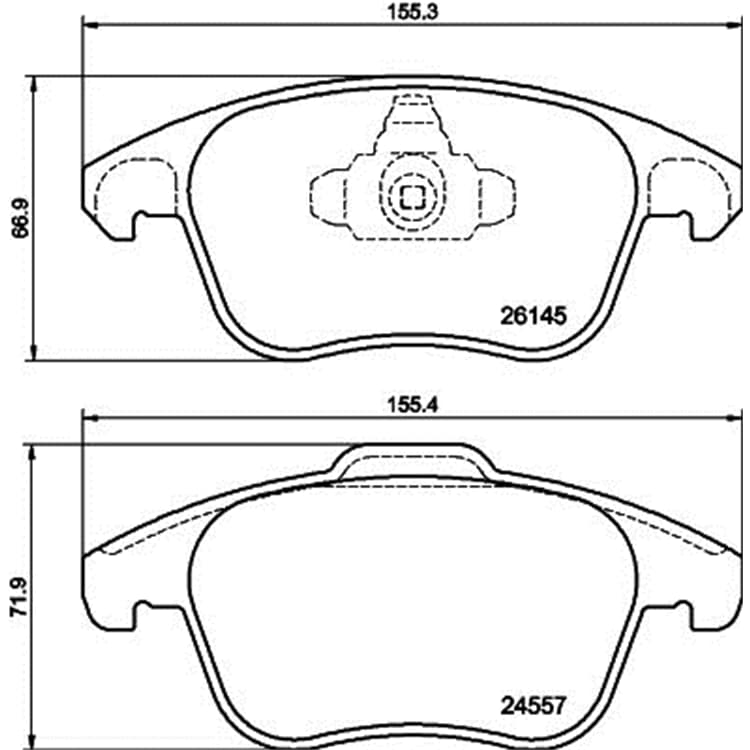 Hella Bremsbel?ge vorne DS Ds Peugeot 2008 von HELLA