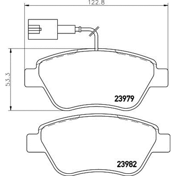 Hella Bremsbel?ge vorne Fiat 500 Grande Punto von HELLA