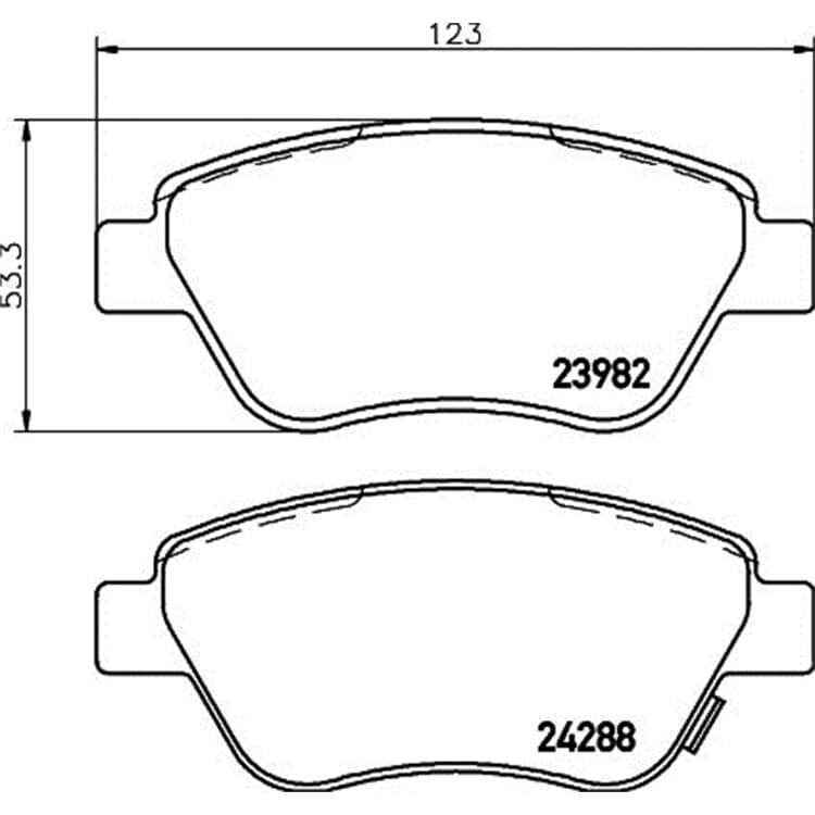 Hella Bremsbel?ge vorne Fiat Doblo GERMAN E CARS Cetos Opel Adam Corsa von HELLA