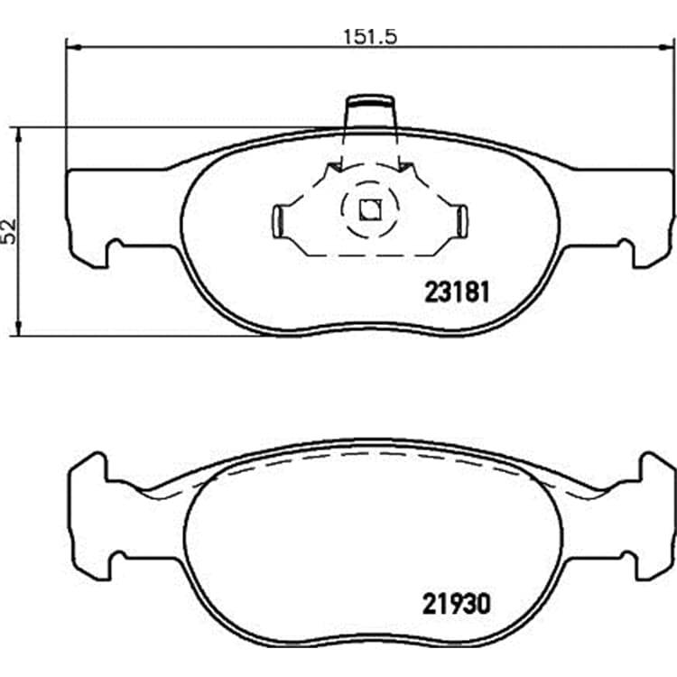 Hella Bremsbel?ge vorne Fiat Punto Lancia Y von HELLA