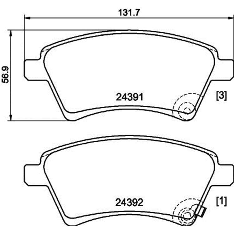 Hella Bremsbel?ge vorne Fiat Sedici Suzuki Sx4 von HELLA