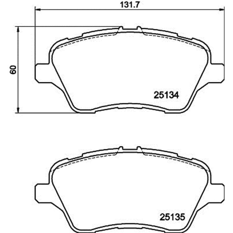 Hella Bremsbel?ge vorne Ford B-Max Fiesta Tourneo Transit von HELLA