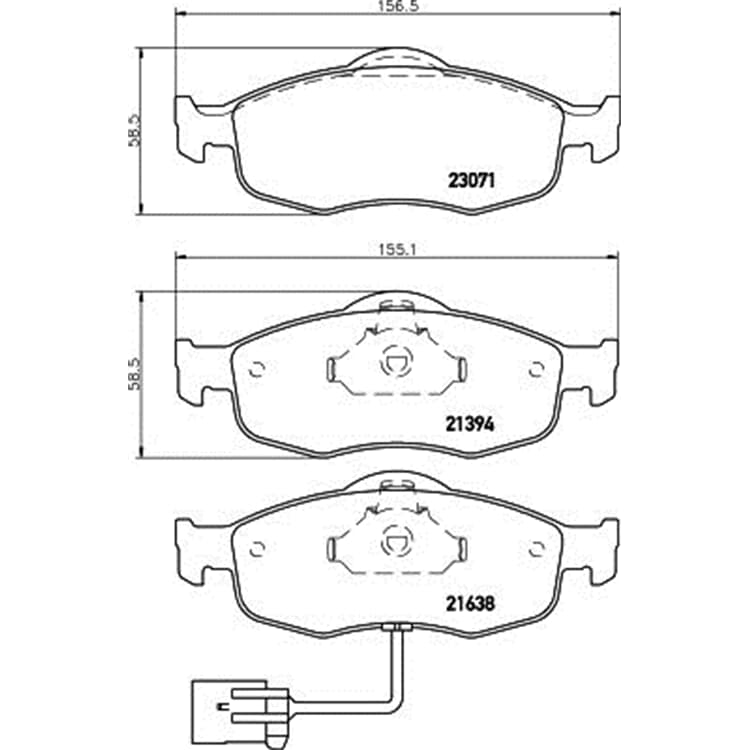 Hella Bremsbel?ge vorne Ford Contour Ford Cougar Mondeo Scorpio von HELLA