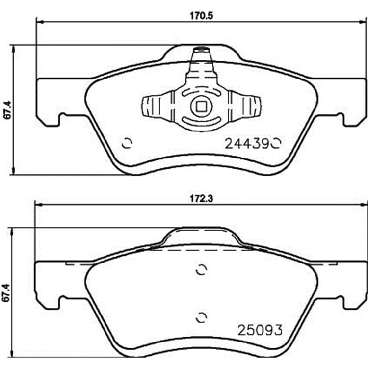 Hella Bremsbel?ge vorne Ford Escape Ford Maverick Mazda Tribute von HELLA