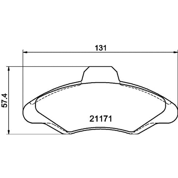 Hella Bremsbel?ge vorne Ford Escort Orion von HELLA