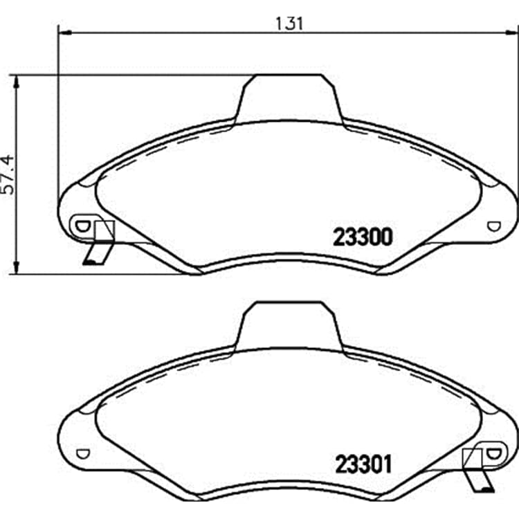 Hella Bremsbel?ge vorne Ford Escort von HELLA