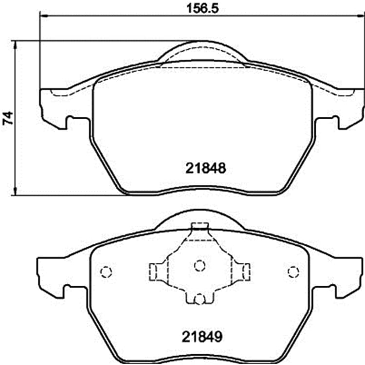 Hella Bremsbel?ge vorne Ford Galaxy Seat Alhambra VW Sharan von HELLA