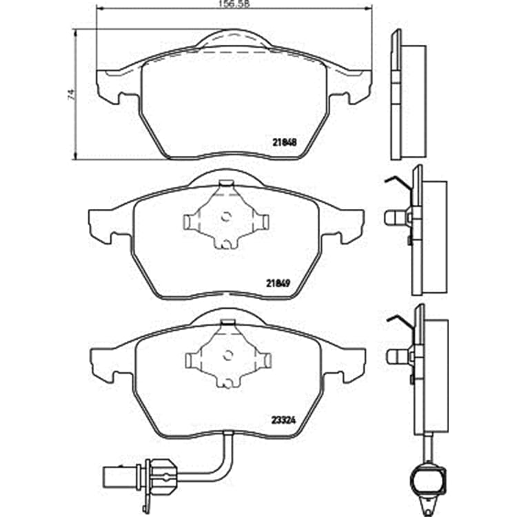 Hella Bremsbel?ge vorne Ford Galaxy Seat Alhambra VW Sharan von HELLA