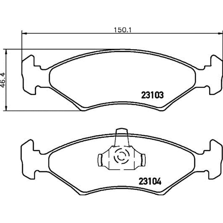 Hella Bremsbel?ge vorne Ford Mazda von HELLA