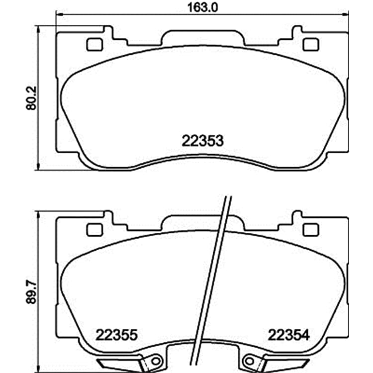 Hella Bremsbel?ge vorne Ford Mustang von HELLA