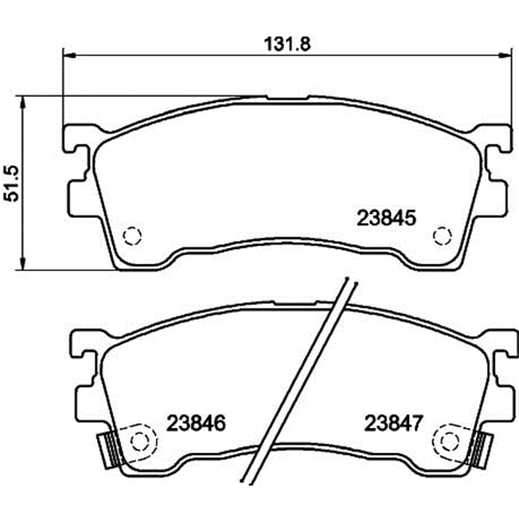 Hella Bremsbel?ge vorne Ford Probe Mazda 323 626 Mx-6 Premacy Xedos von HELLA