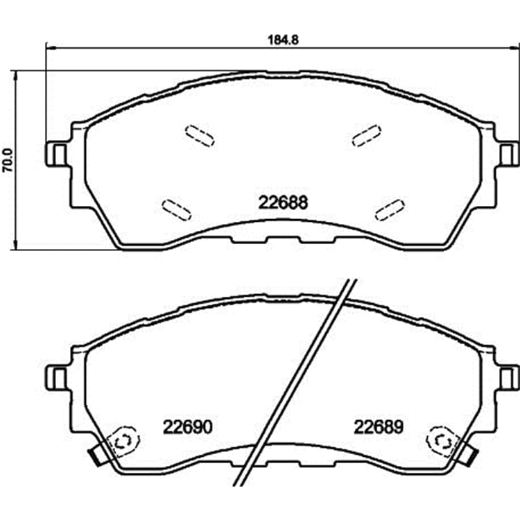 Hella Bremsbel?ge vorne Ford Ranger von HELLA