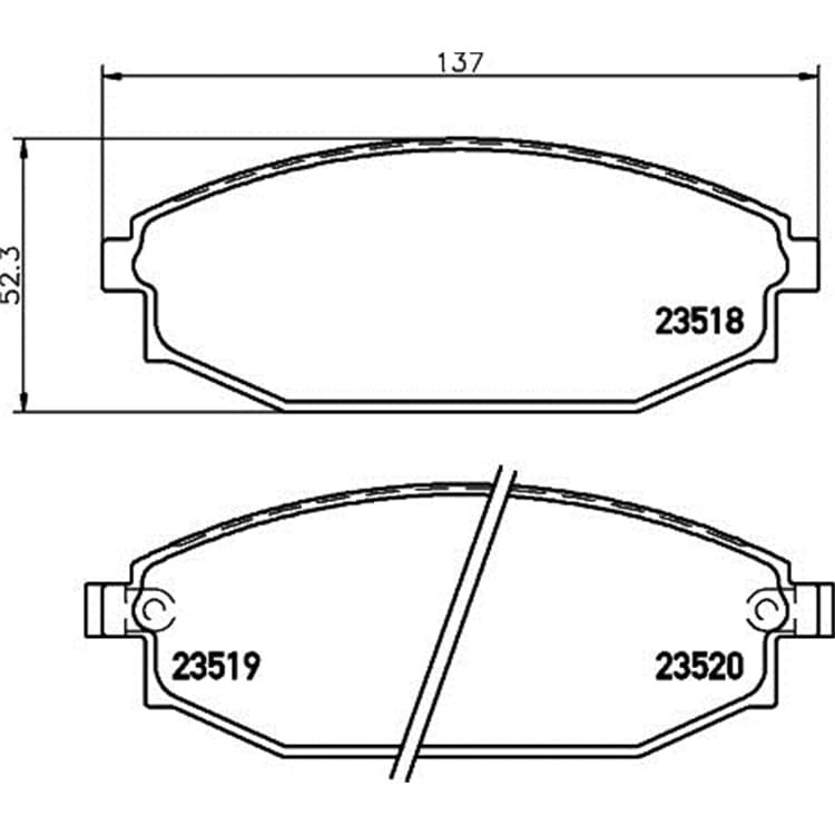 Hella Bremsbel?ge vorne GALLOPER Hyundai Mitsubishi von HELLA