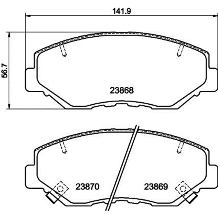 Hella Bremsbel?ge vorne Honda Accord Civic Cr-V Element Pilot von HELLA