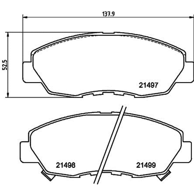 Hella Bremsbel?ge vorne Honda Accord Civic Cr-V von HELLA