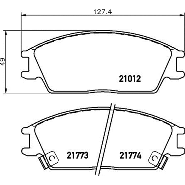 Hella Bremsbel?ge vorne Honda Accord Hyundai Accent Getz Lantra Pony S von HELLA